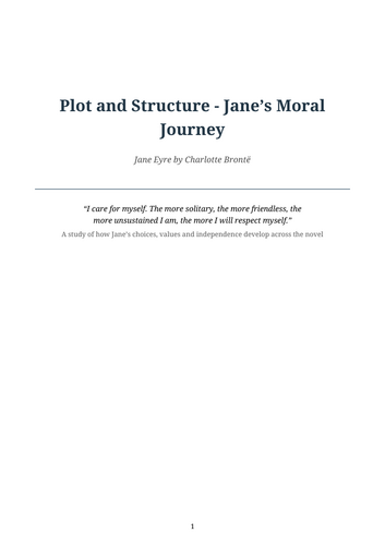 Jane Eyre – Jane’s Moral Journey