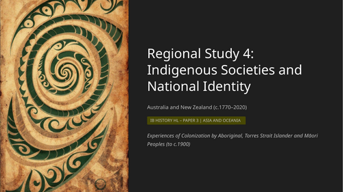 IB History HL Oceania: Indigenous Colonization Experience PPT