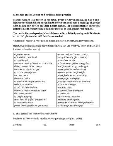 El médico gratis: Doctor and patient advice practice