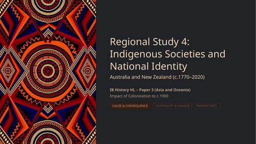 IB History HL Oceania: Colonization Impact Australia NZ PPT
