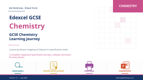 GCSE Chemistry Edexcel Learning Journey