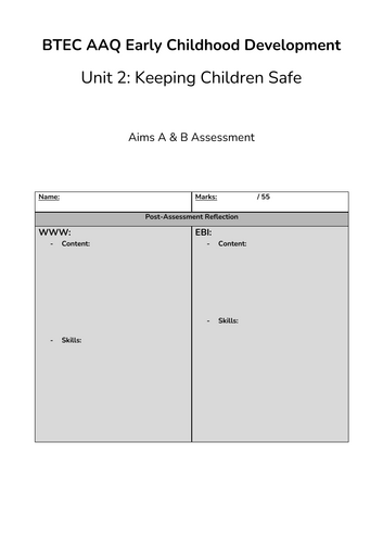 BTEC AAQ Early Childhood Development - Unit 2 - Mock Papers