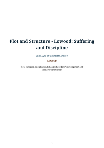 Jane Eyre – Lowood: Suffering and Discipline