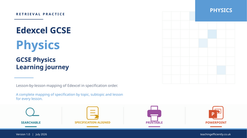 GCSE Physics Edexcel Learning Journey