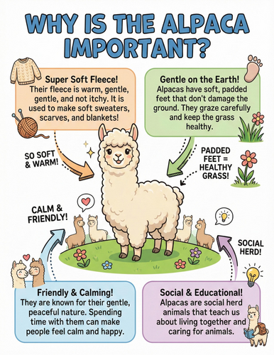 The alpaca I Why is it important I Educational Poster