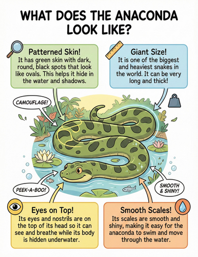 The anaconda I What does it look like I Educational Poster