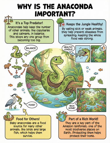 The anaconda I Why is it important I Educational Poster