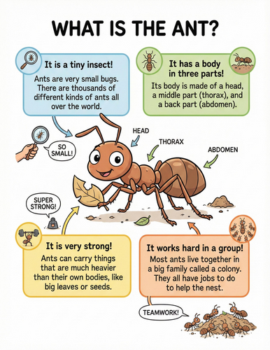 The ant I What is it I Educational Poster