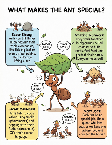The ant I What makes it special I Educational Poster