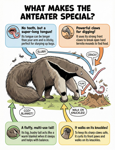 The anteater I What makes it special I Educational Poster