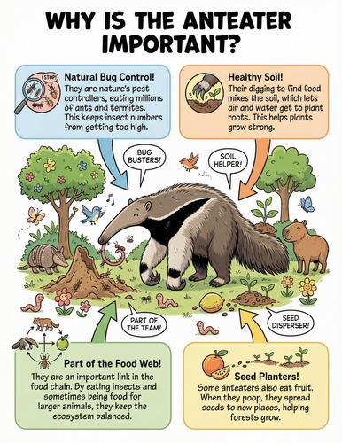 The anteater I Why is it important I Educational Poster