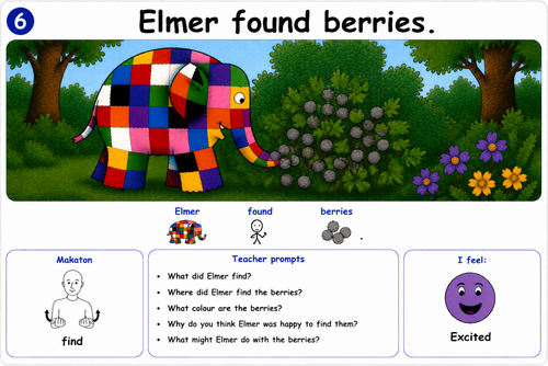 Elmer  – Symbol Visual Support Reading Resource