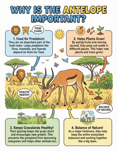 The antelope I Why is it important I Educational Poster