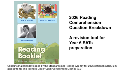 2026 UKS2 Reading SATs Breakdown