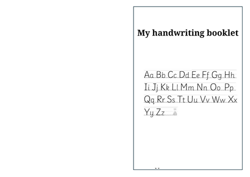 Read Write Inc handwriting booklet