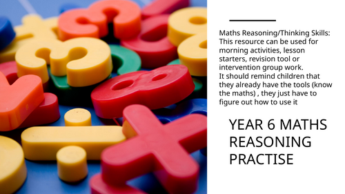 Year 6 maths Reasoning Practise (2026 update)