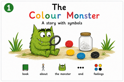 The Colour Monster by Anna Llenas – Symbol Adapted Book
