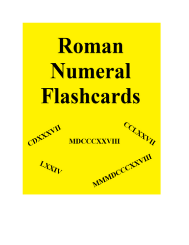 Roman Numeral Flashcards