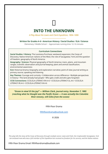 Into the Unknown | Lewis and Clark Expedition Classroom Play | American History