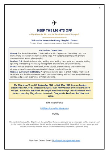 Keep the Lights Off | The Blitz Classroom Play | World War II History Drama