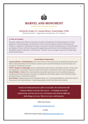 MARVEL AND MONUMENT: Roman Colosseum Classroom Play | Ancient Rome History
