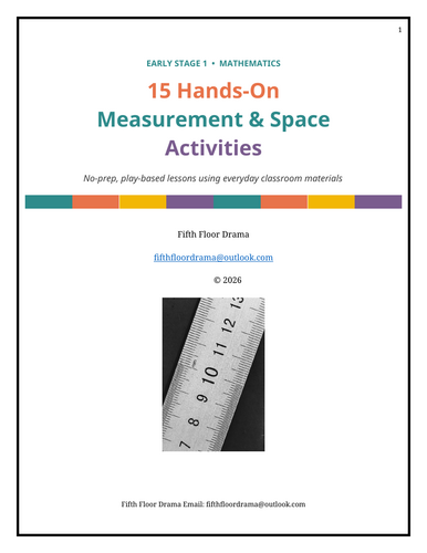 Measurement and Space NSW Syllabus - Hands on Activities for Grade Kindergarten