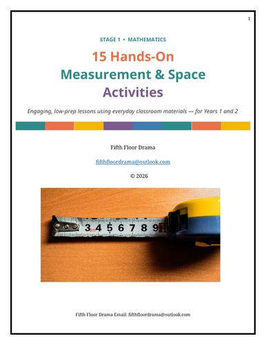 Measurement and Space – NSW Syllabus - Hands on Activities for Grade 1 and 2