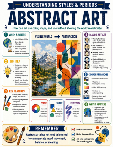 Abstract Art I Educational Poster I Classroom Decor
