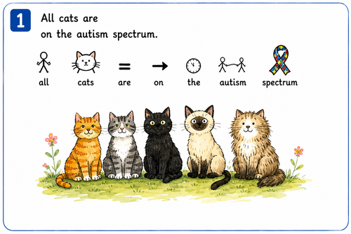 All Cats Are on the Autism Spectrum by Kathy Hoopmann – Symbol Adapted Book