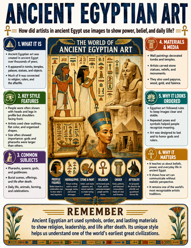 Ancient Egyptian Art I Educational Poster I Classroom Decor