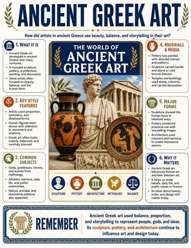 Ancient Greek Art I Educational Poster I Classroom Decor