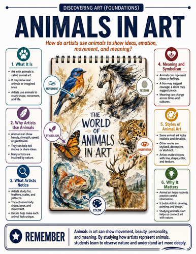 Animals in Art I Educational Poster I Classroom Decor