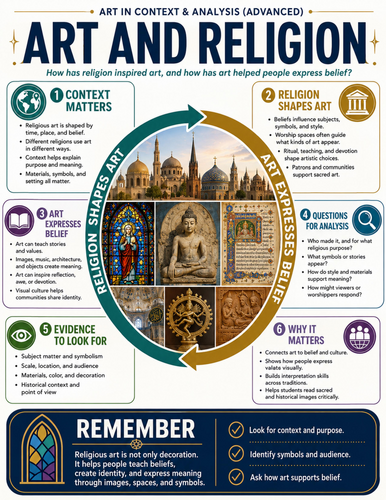 Art and Religion I Educational Poster I Classroom Decor