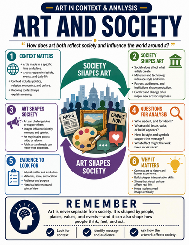 Art and Society I Educational Poster I Classroom Decor