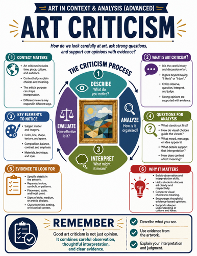 Art Criticism I Educational Poster I Classroom Decor