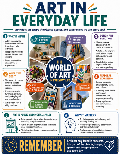 Art in Everyday Life I Educational Poster I Classroom Decor