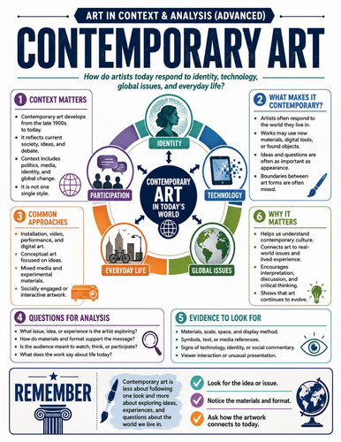 Contemporary Art I Educational Poster I Classroom Decor