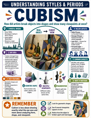 Cubism I Educational Poster I Classroom Decor