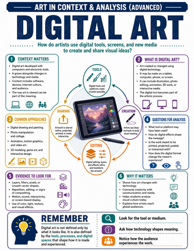 Digital Art I Educational Poster I Classroom Decor