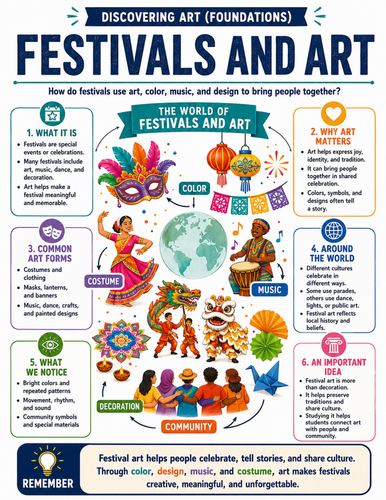 Festivals and Art I Educational Poster I Classroom Decor