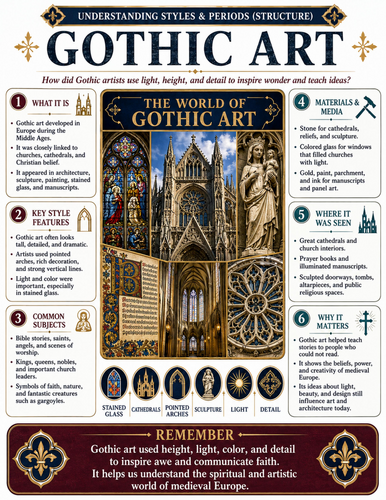 Gothic Art I Educational Poster I Classroom Decor