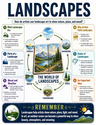 Landscapes I Educational Poster I Classroom Decor