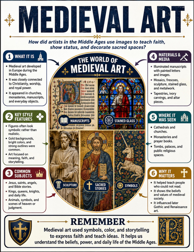 Medieval Art I Educational Poster I Classroom Decor