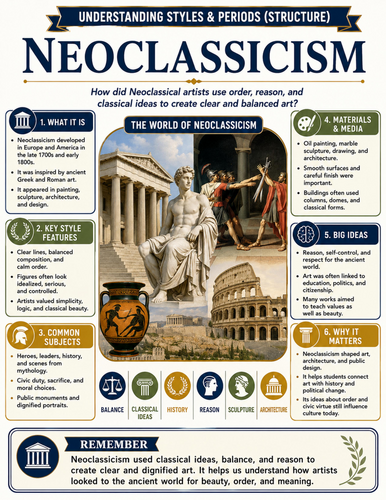 Neoclassicism I Educational Poster I Classroom Decor