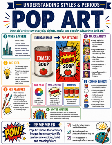 Pop Art I Educational Poster I Classroom Decor