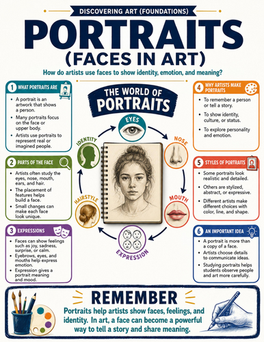 Portraits I Educational Poster I Classroom Decor