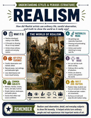 Realism I Educational Poster I Classroom Decor