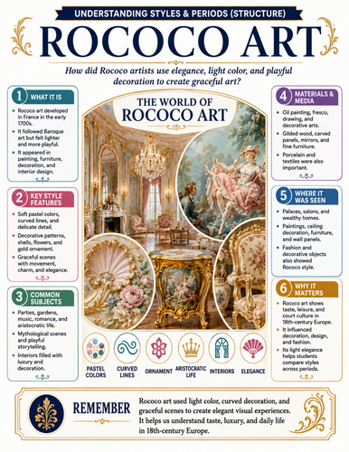 Rococo Art I Educational Poster I Classroom Decor