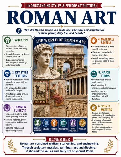 Roman Art I Educational Poster I Classroom Decor