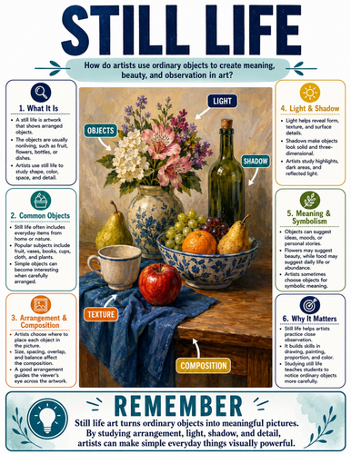 Still Life I Educational Poster I Classroom Decor